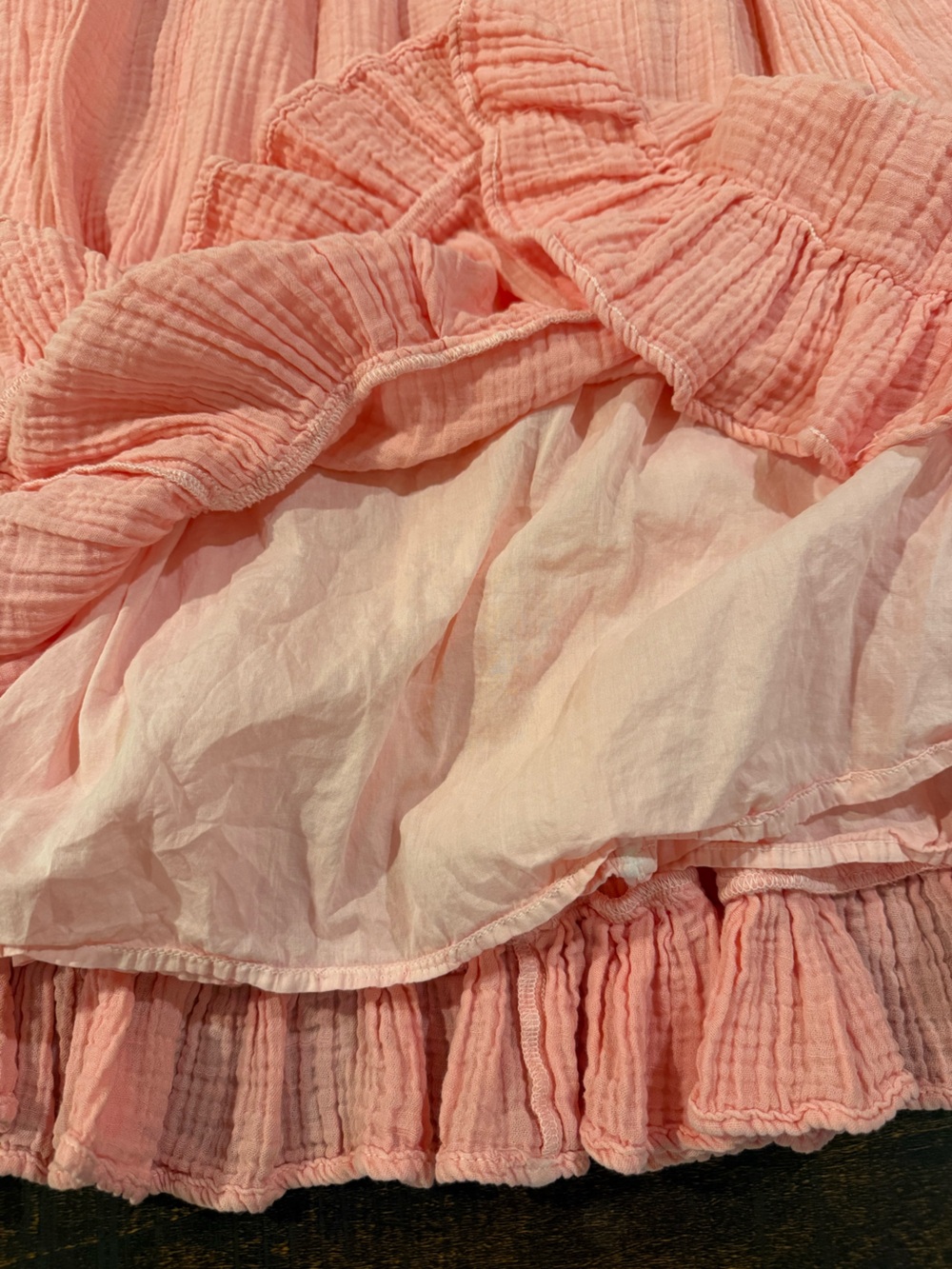 American Eagle High Waisted Smocked Cotton Gauze Maxi Skirt Pink Medium - Picture 8 of 10